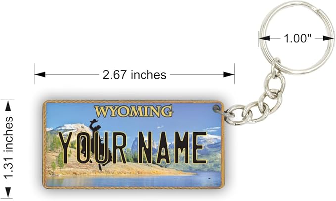 License Plate Keychain - Personalized - All States Multicolor