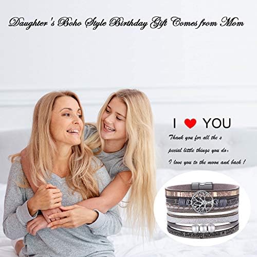 Desimtion Leather Wrap Bracelets for Women, Hidden Inspirational Message - Image 6