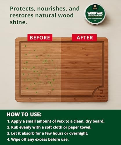 ROYAL CRAFT WOOD Wooden Cutting Boards for Kitchen Meal Prep & Serving - Bamboo Wood Serving Board Set with Deep Juice Groove Side Handles - Charcuterie & Chopping Butcher Block for Meat - Image 7