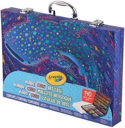 Crayola Art Kit with Neon & Metallic Art Supplies, Includes Crayons, Markers & Colored Pencils, Craft Activity, Gift for Kids, Ages 5, 6, 7, 8 - Image 5