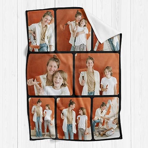 inkArts Custom Blankets with Photos for Family, Personalized Picture Blanket, Customized Blankets with Picture as Gifts for Chrimstas Birthday Mothers Day Fathers Day - Image 7