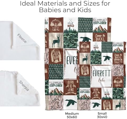 MDPrints Duck Hunting Blanket for Boyss, Customized Hunting for Boys, Personalized Baby Blankets for Boys with Name - Image 5