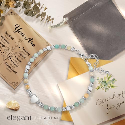 Inspirational Gifts Bracelets for Women, Healing Natural Stone Bracelets - Image 6