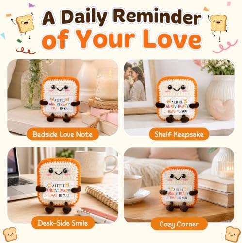OASSIE Anniversary Wedding Gifts for Women Men - Positive Crochet Toast - Image 7