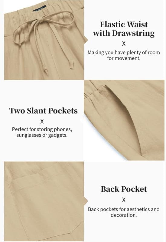 COOFANDY Men’s 2 Piece Cotton Linen Set Casual Beach Outfits Long Sleeve - Image 6