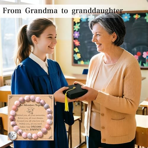 Parma77 2026 Graduation Gifts for Her, High School College Graduation Gifts for Women, Inspirational Compass/Heart Graduation Bracelets with Gift Message Card for Women Daughter Sister Friends - Image 7