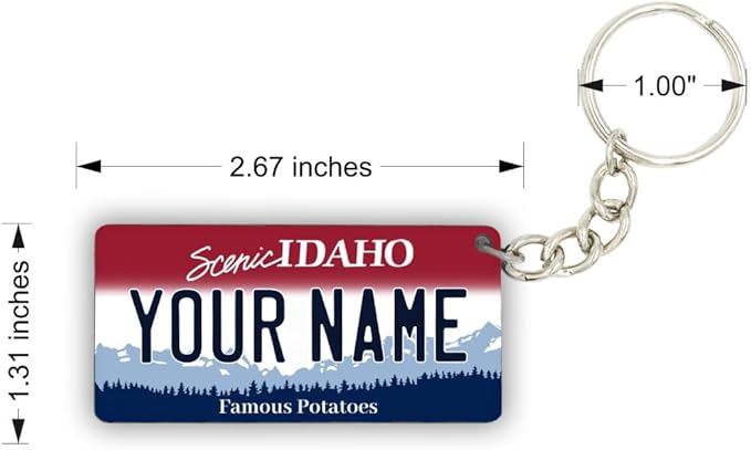 License Plate Keychain - Personalized - All States Multicolor