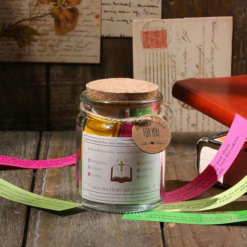 WMWXNNT Bible Verse Jar, Christian Gifts for Women, Men, Birthday & Graduation Gifts, Inspirational Gift for Mom, Teens, Friends, Prayer Jar with a 48-inch Ribbon Bow - Image 7