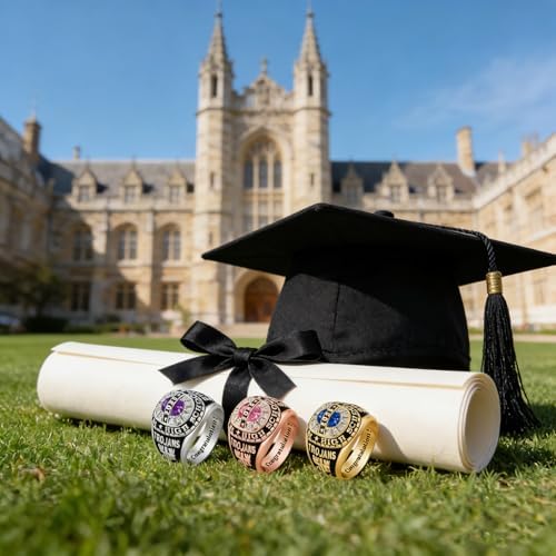 925 Sterling Silver 2026 Class Rings for women Men, Custom College High School Graduation Rings for Men 2026, Graduation Gifts for Her Him - Image 7