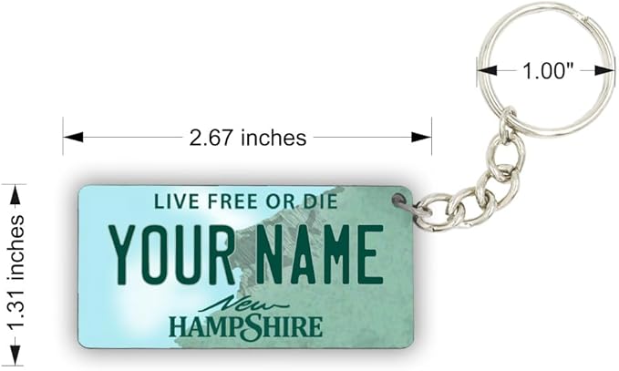 License Plate Keychain - Personalized - All States Multicolor