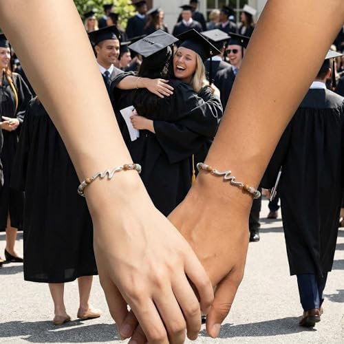 LINGYUAN Graduation Bracelet for Her 2026, Beaded Jewelry Gift with Inspirational Message Card, Adjustable Keepsake for High School or College Graduate - Image 6
