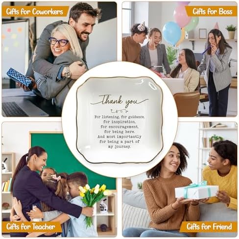 OASSIE Thank You Gifts for Women - 4"x4" Jewelry Dish Tray, Retirement Gift - Image 6