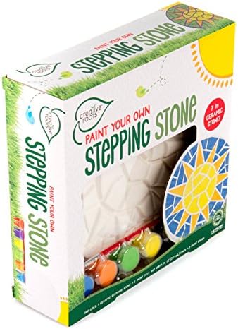 Creative Roots Mosaic Sun Stepping Stone Kit, Includes 7-Inch Ceramic Stepping Stone & 6 Vibrant Paints, DIY Garden Stone for Kids Ages 6+ - Image 7