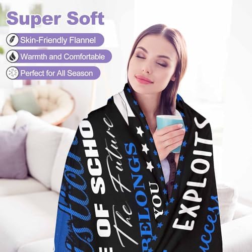 College Graduation Gift Graduate Class of 2024 High School Graduation Personalized Blankets for Adults, Class of 2024 Graduation Gifts Personalized Blanket 80x60inch - Image 7