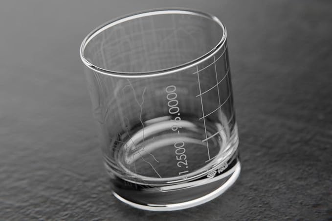 Well Told Engraved Omaha Nebraska Map Rocks Glass, Old Fashioned Whiskey Glass (11 oz, Clear) Etched Whiskey Glass, Gifts For Whiskey Lovers
