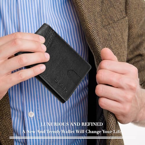 RUNBOX Wallet for Men -Slim Rfid Leather Mens Bifold Novelty Wallets 2 ID Window With Gift Box Men's Accessories - Image 6