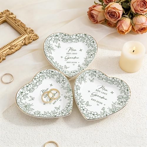 LOVELYPOD Personalized Mom to Grandma Jewelry Tray, New Grandma Present, Promoted to Grandmother Gifts, Floral Keepsake Gift, for Nanny, Nana Gifts - Image 6