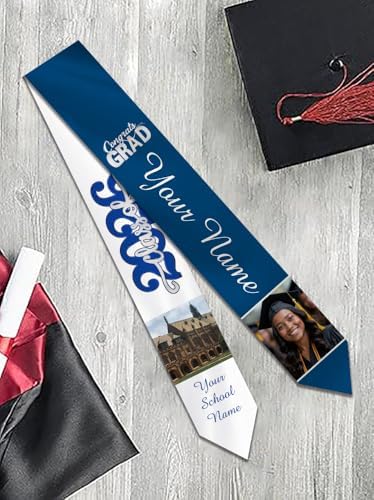 Personalized Graduation Stole Sash Custom Class of 2026 Congratulation Graduation Gifts with Photo - Image 7