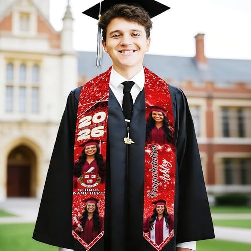 D-Story RN Graduation Stole Custom Nursing Stole Registered Nurse BSN MSN Graduation Sash Class of 2026 - Image 7