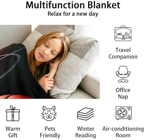 Mercuryelf Basketball Throw Blanket - Soft, Fuzzy & Warm - 60x80 Inches Flannel Blankets for Bed, Couch - Black Sports Throws Gift for Men, Women - Image 6