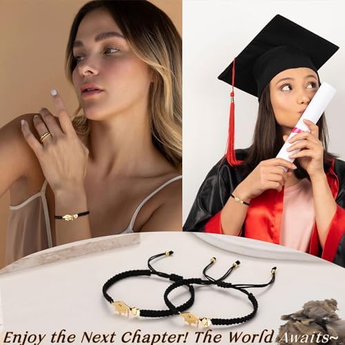2026 Graduation Gifts, Graduation Gift for Her High School College Graduation Gifts for Teen Girls 5th 8th Grade Masters Degree Grads Initial Bracelets for Women Letter A-Z Charm Bracelet Daughter Niece Granddaughter Girlfriend Jewelry - Image 7