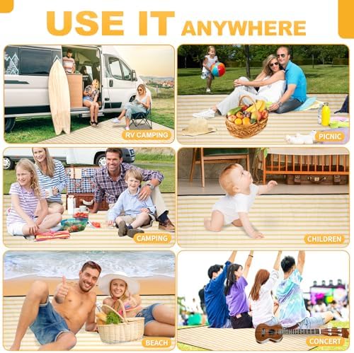 G GOOD GAIN Waterproof Picnic Blankets Outdoor Machine Wash, Bumblebee - Image 7