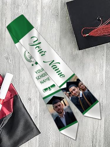 Dicodes Custom Graduation Stole Class of 2026 Personalized Graduation Sash Graduation Gift and Keepsake with Photo Text - Image 7