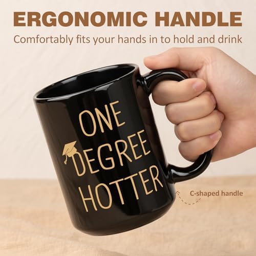 Petalsun Graduation Gift for Her, Him - 15oz Ceramic One Degree Hotter Mug - Image 7