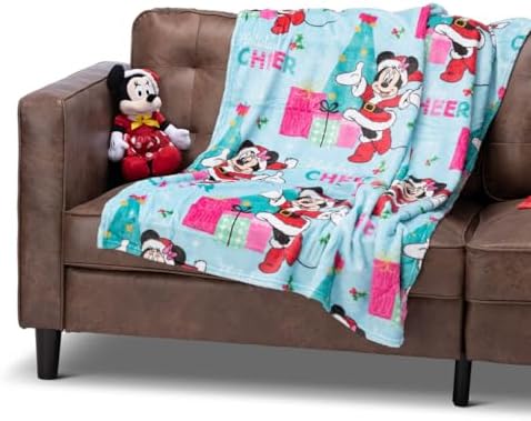 Northwest Character Hugger Pillow & Silk Touch Throw Blanket Set, 40" x 50", Mickey Mouse Holiday Joy - Image 6