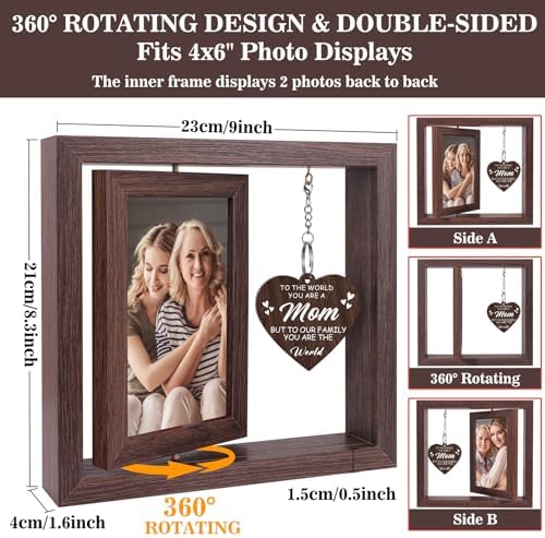 Mothers Day Gifts for Mom from Daughter Son, New Moms and First Time Mom Gift for Mother Wife Birthday Christmas Mothers Day Picture Frame Display Two 4x6 Photos - Image 7