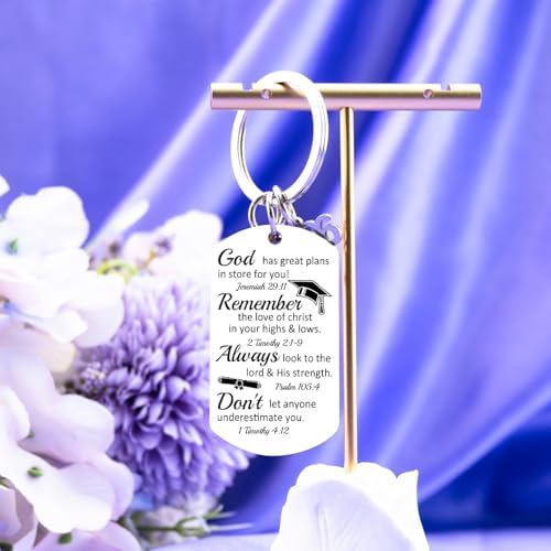 Inspirational Grad Gift For Her Him Class Of 2026 Graduation Keychain Gift - Image 6