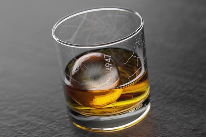 Well Told Engraved Lexington Kentucky Map Rocks Glass, Old Fashioned Whiskey Glass (11 oz, Clear) Etched Whiskey Glass, Gifts For Whiskey Lovers