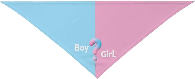 He Or She What Will It Be? Gender Reveal/Baby Announcement Dog Bandana,Pet Neckerchief for Pets Daily Wear Photo Prop Party Supplies (Three-Dimensional?)