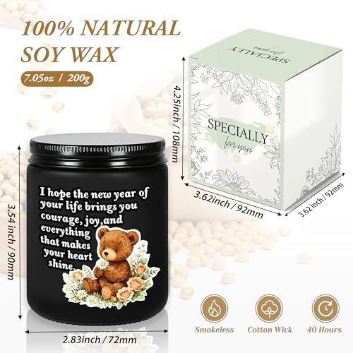 Birthday Gifts for Women, Christmas New Year Gifts for Wife Sister Mom Daughter Girlfriend Friend, Encouragement New Beginning Blessing Gift for Her, Funny Lavender Scented Candle - Black - Image 3