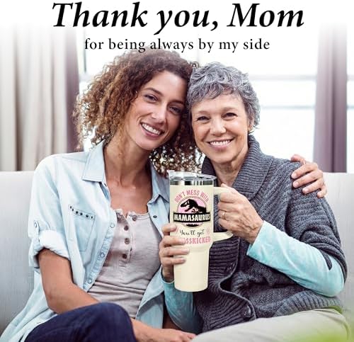 Gifts for Mom from Daughter, Son for Mothers Day, Christmas, Birthday - Birthday Gifts for Moms, Birthday Present for moms, Happy Birthdays Mom - Mother Tumbler 40Oz Stainless Steel Coffee Cup - Image 7