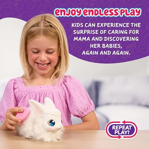 Little Live Pets Bunny Mama Surprise Toy Set, Hutch Interactive Animal Playset with 3 Surprise Babies, 20+ Sounds, Bunny Accessories for Girls Ages 3+ - Image 7