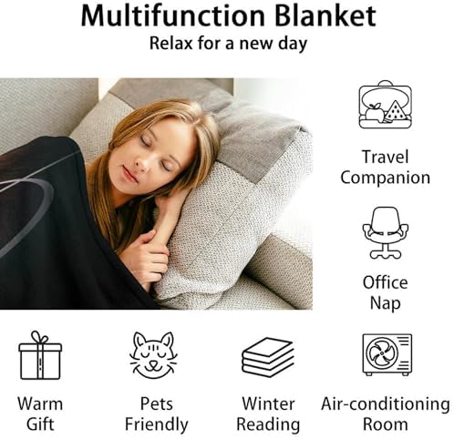 Mercuryelf Basketball Throw Blanket - Soft, Fuzzy & Warm - 50x60 Inches Flannel Blankets for Living Room, Sofa - Black Sports Throws Gift for Teens - Image 6