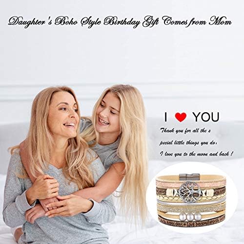Desimtion Leather Wrap Bracelets for Women, Hidden Inspirational Message - Image 6