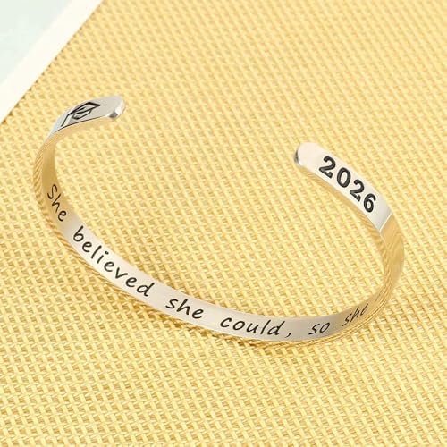 M MOOHAM Graduation Gift for Her Him 2026, Inspirational Graduation Bracelets Class of 2026 High School College Graduation Gift for Her with Graduation Box - Image 6