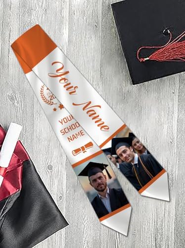 Dicodes Custom Graduation Stole Class of 2026 Personalized Graduation Sash Graduation Gift and Keepsake with Photo Text - Image 7