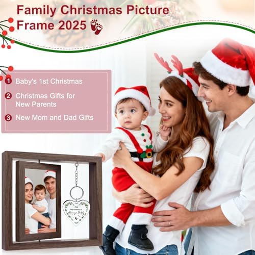 Our First Christmas as Mommy and Daddy Picture Frame, Gifts for New Mom and Dad, Baby First Christmas Picture Frame, 1st Xmas Gifts for New Parents Newborn Baby - Image 7