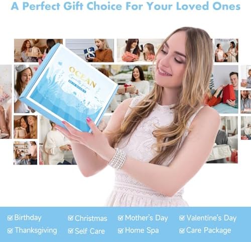 Birthday Gifts for Women, Relaxing Spa Gift Baskets for Women, Ocean Scented Self Care Gifts, Mothers Day Bath and Body Inspirational Gift Set for Mom Her Wife Best Friends Sister Girlfriend Coworker - Image 7