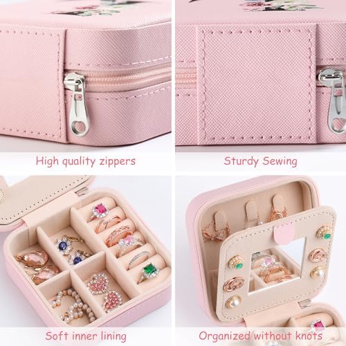 AYGXU Travel Jewelry Box for Women and Girls - Small Case With Initial A-Z - Teacher Gifts - Image 6