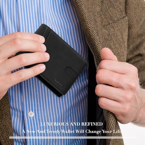 RUNBOX Wallet for Men -Slim Rfid Leather Mens Bifold Novelty Wallets 2 ID Window With Gift Box Men's Accessories - Image 6