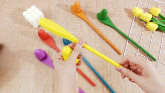 Outdoor Lawn Carnival Games Shaking Swing Balls Game Kit Head Hoop Basketball Party Spoon and Egg Race Games Party for Indoor Outdoor Christmas Easter Favors Gifts Toys