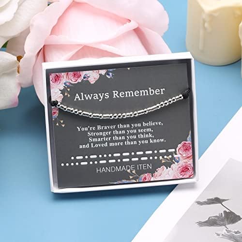 ASELFAD Morse Code Bracelets for Women, Funny Best Friend Birthday Gifts for Women Friendship Bracelets, Inspirational Jewelry, Teen Girl Gifts Trendy Stuff - Image 5