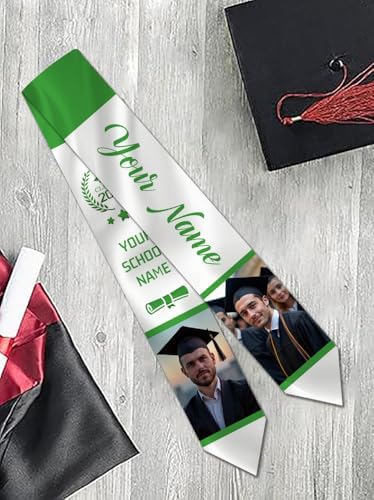 Dicodes Custom Graduation Stole Class of 2026 Personalized Graduation Sash Graduation Gift and Keepsake with Photo Text - Image 7