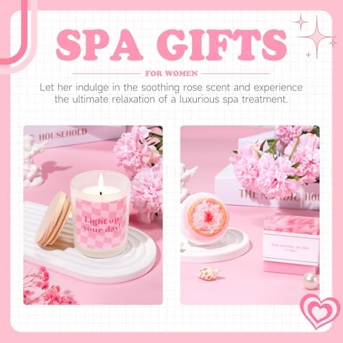 Gift Baskets for Women, 9pcs Birthday Gifts for Teenage Girls, Best Christmas Ideas Box w/Coquette Bow Aesthetic Cup Trendy Stuff for Her Teen Girl Sister Friend Friendship Sweet 16th 18th 21st Bday - Image 7