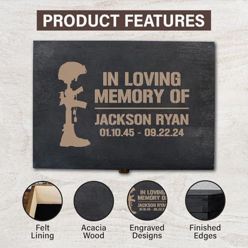 Personalized Line of Duty Memorial Box for Fallen Heroes & First Responders - Image 6