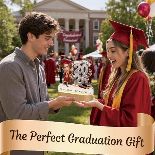 Personalized Graduation Gifts for Class of 2026, Custom Photo Acrylic Plaque, Graduation Keepsake Desk Decor, Graduation Gift for Daughter Son Him Her, College High School Senior Gift - Image 6
